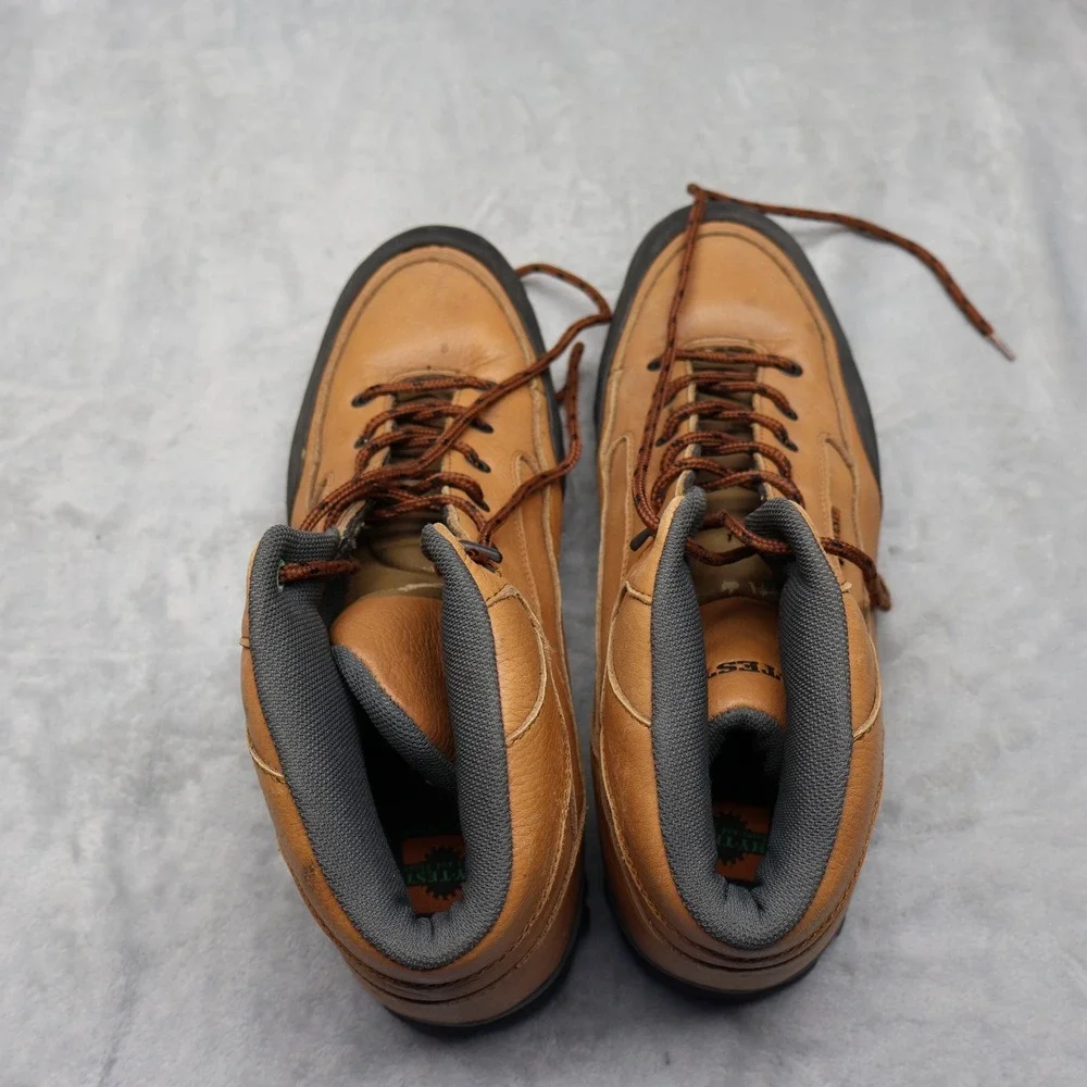 Hytest Mens 15 Wide Hiking Boots Brown Leather Rugged Steel‎ Toe Hiker Wide Work